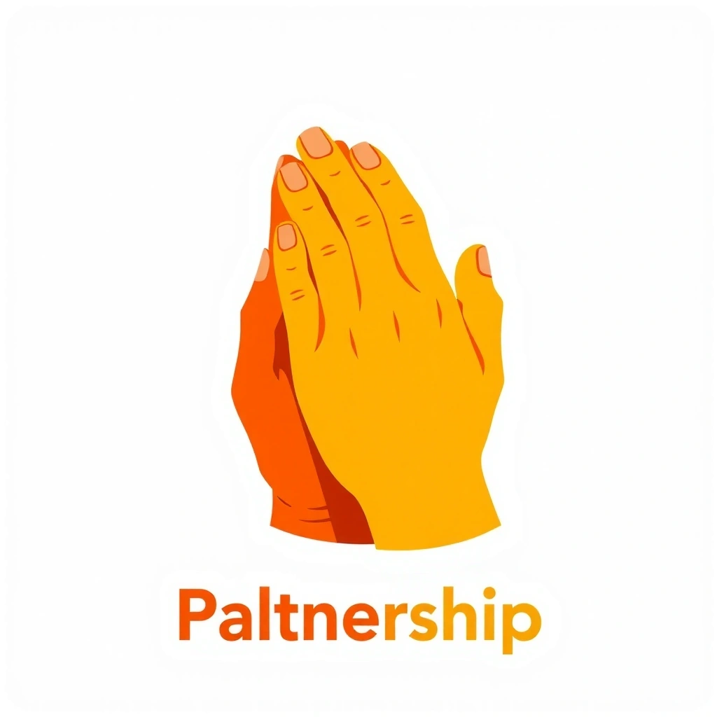 Ikona propojených rukou symbolizující partnerství