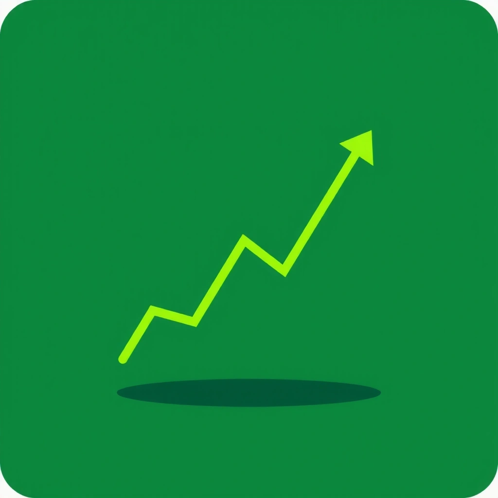 Ikona grafu s rostoucí křivkou symbolizující výsledky
