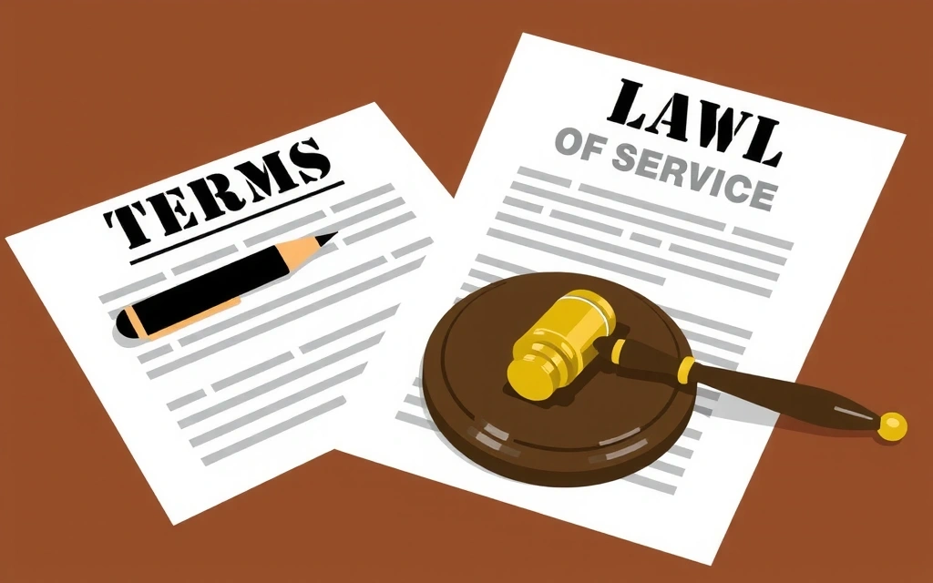 Ilustrace smlouvy a právních dokumentů na stole